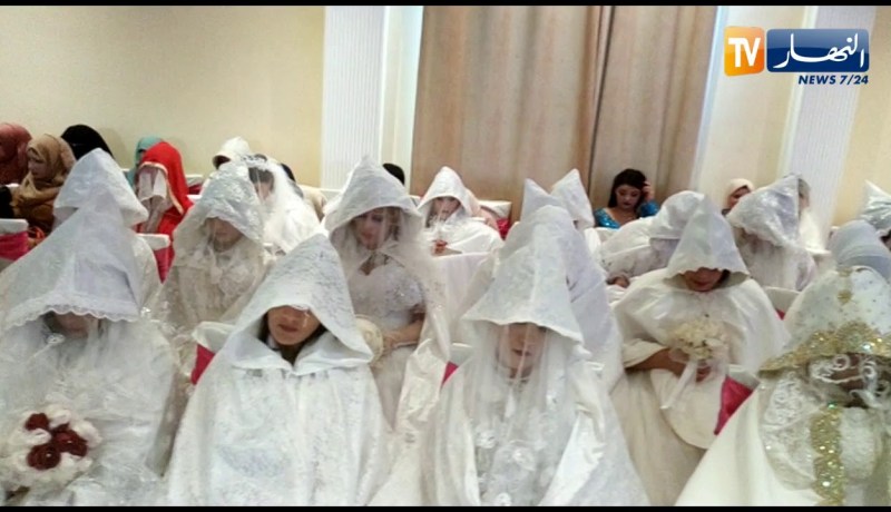 زواج جماعي لـ 61 زوج من المعوزين والأيتام وذوي الإحتياجات الخاصة بالقالة