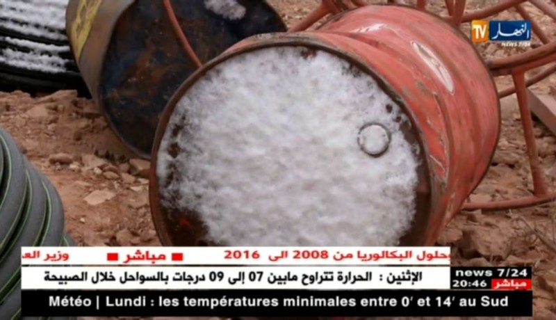 غرداية: تراجع في درجات الحرارة وتساقط خفيف للثلوج