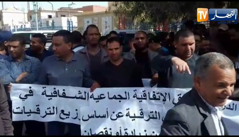 عمال “مديرية توزيع الكهرباء والغاز” بالوادي يحتجون ويطالبون برحيل رئيسة مصلحة الموارد البشرية