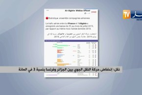 نقل: إنخفاض حركة النقل الجوي بين الجزائر وفرنسا بنسبة 3 في المئة