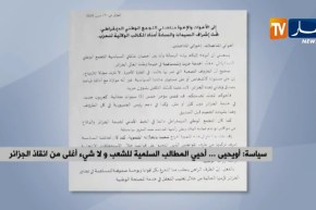 أويحيى..أحيى المطالب السلمية للشعب ولاشيء أغلى من إنقاذ الجزائر