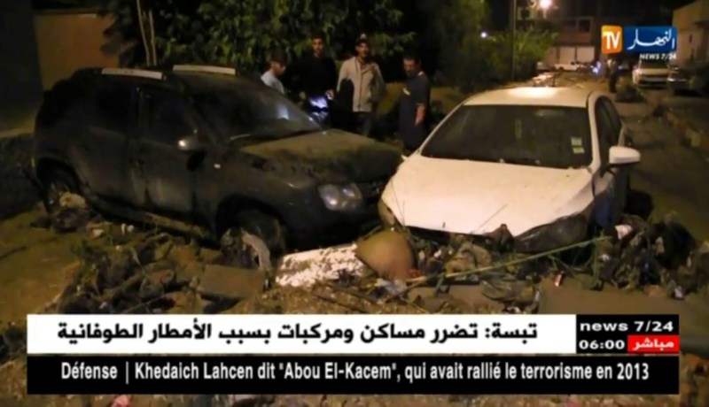 تبسة: فيضانات عارمة تتسبب في هلاك طفل وتحطم أكثر من 50 مركبة