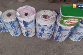 إكتشاف ورشتين سريتين لتقليد علامات تجارية لمواد تنظيف وطنية وعالمية ببراقي