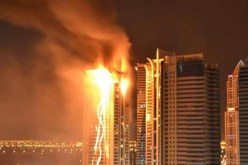 إندلاع حريق ببرج “الشعلة” بدبي