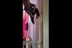 شاهد.. رضيع يتقن التسلّق والهروب