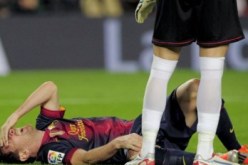 أدريانو يغيب 3 أسابيع عن برشلونة وميسي يعاني من إصابة في الركبة