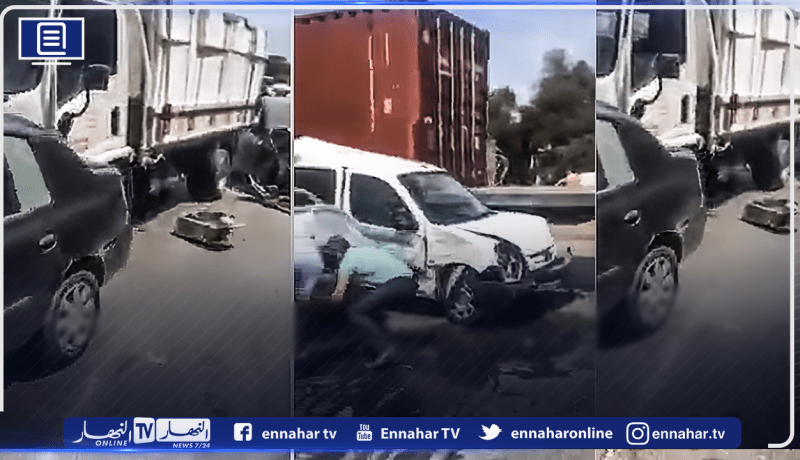 هذه مخلّفات حادث تصادم السيارات ببئر توتة في العاصمة