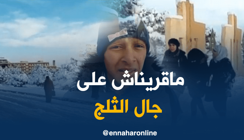 بالفيديو.. توقف الدراسة بالبيض بسبب الثلوج