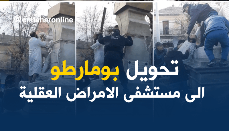 وضع مخرب تمثال عين الفوارة بمستشفى الأمراض العقلية