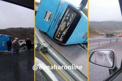 بالفيديو والصور.. انقلاب حافلة كانت تقل طلبة ثانوية في رحلة سياحية بقسنطينة