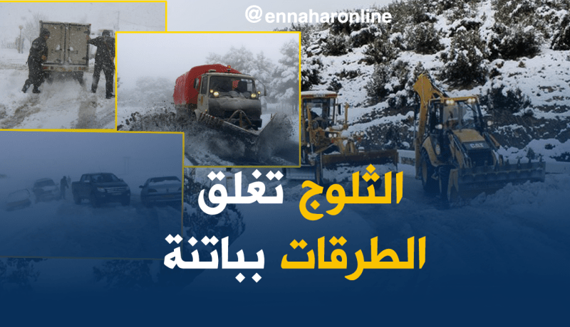 بالفيديو ..الثلوج تغلق الطرقات بباتنة