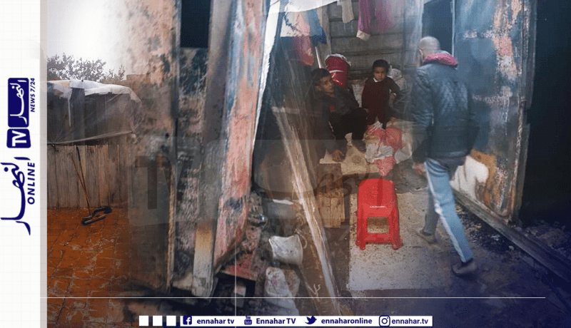 الشلف.. عائلة منكوبة تبيت في العراء بعد احتراق مسكنها الجاهز ببني راشد