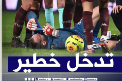 بالفيديو.. الجزائري الأصل شرقي يتسبب في إصابة خطيرة لأوكيدجة