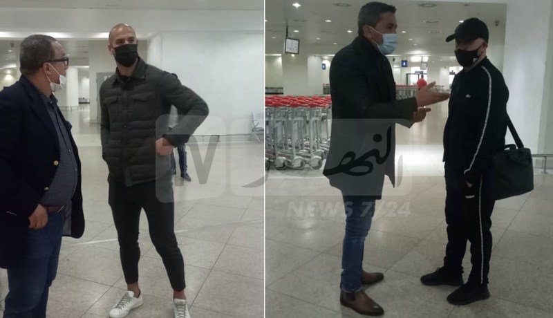 بلماضي وقديورة يصلان الجزائر قادمين من قطر