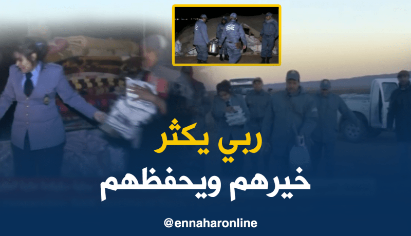 سكان البدو الرحل بالنعامة يستفيدون من مساعدات إنسانية
