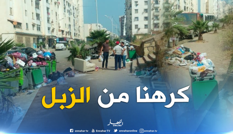بالصور…حي 780 مسكن بعين البنيان يغرق في النفايات