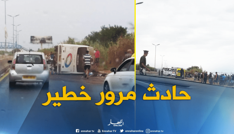 وفاة المسافر المصاب بجروح خطيرة في انقلاب الحافلة بتيبازة