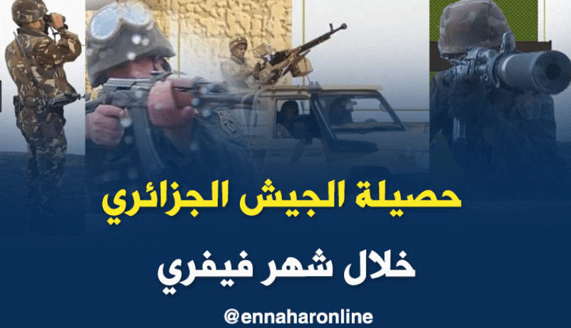 بالفيديو.. هذه حصيلة الجيش في محاربة الإرهاب والجريمة المنظمة لشهر فيفري