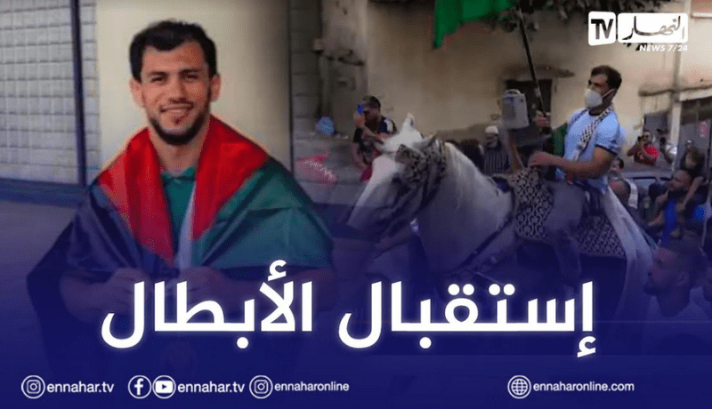 بالفيديو.. نورين يحظى باستقبال الأبطال في مسقط رأسه بوهران