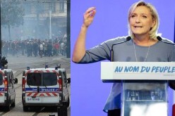اصابة 11 شرطيا في احتجاجات على زيارة لوبان لنانت بفرنسا