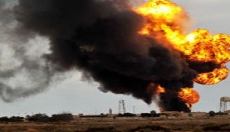 تفجير خط لنقل النفط في مدينة دير الزور شرق سوريا