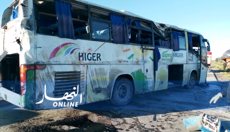 الطارف : جرحى في إنحراف حافلة تقل رعايا تونسيين بالذرعان