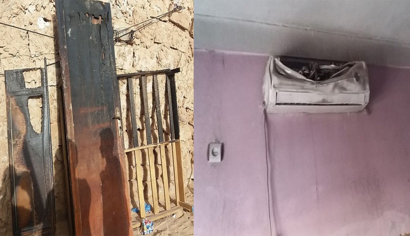 نيران تطرد عائلة من مسكنها في الوادي