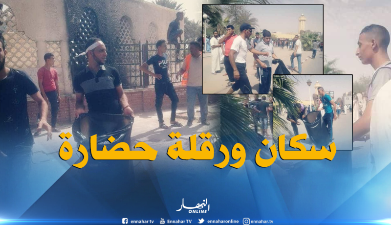 بالصور.. شباب ورقلة ينظفون الشوارع بعد الإحتجاح