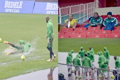 أمطار طوفانية تؤخر التدريبات بـ45 دقيقة وحكم اللقـــاء يعاين الخضر ويثير الشكوك