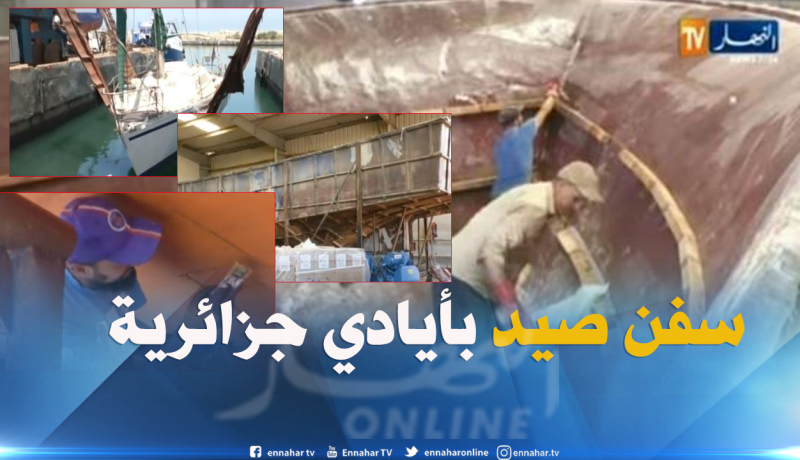 بالفيديو ..هكذا تبدع أيادي جزائرية في صناعة سفن الصيد