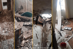 بالصور..سقوط سقف عمارة بشارع بوجمعة مغني في حسين داي