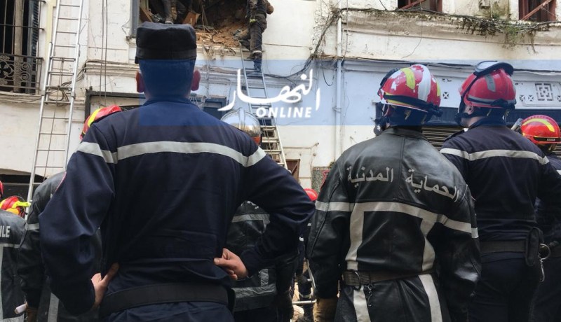 انتشال جثة الضحية الثالثة في حادثة انهيار عمارة في القصبة بالعاصمة