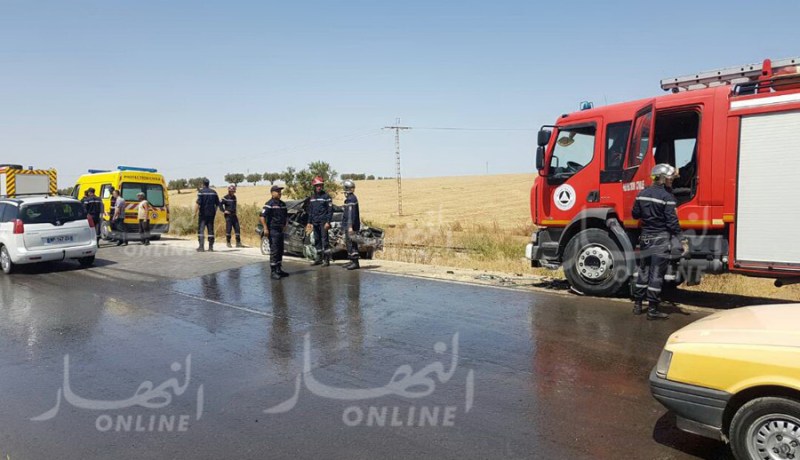 قتيل وأربعة جرحى في حادث مرور بالوادي
