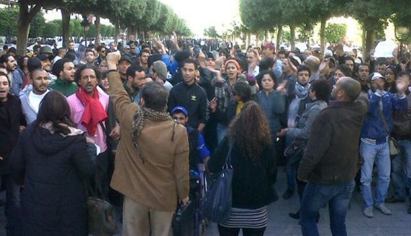 تجدد المواجهات بين متظاهرين وعناصر الأمن في سليانة التونسية