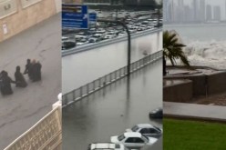 بالفيديو.. أمطار رعدية وفيضانات وسيول تُغرق قطر !!