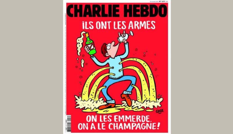 شارلي إيبدو تسخر من هجمات باريس في طبعتها الجديدة