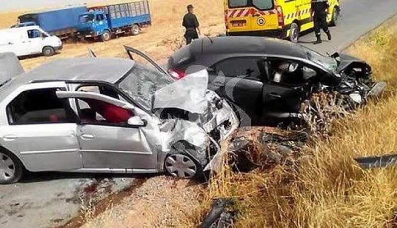 تيارت ..10 جرحى في إصطدام بين سيارتين بعين الذهب