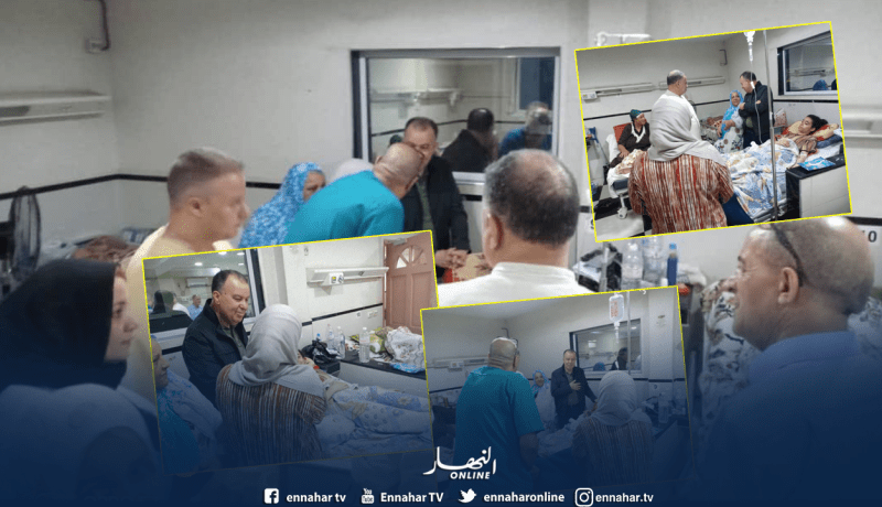 بالصور.. والي عنابة ومدير الصحة يزوران الفتاة التي تعرضت للإعتداء العنيف