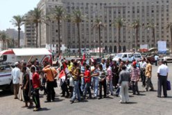 مسيرة لأهالى الشهداء من التجمع الأول للتحرير للتنديد بالحكم