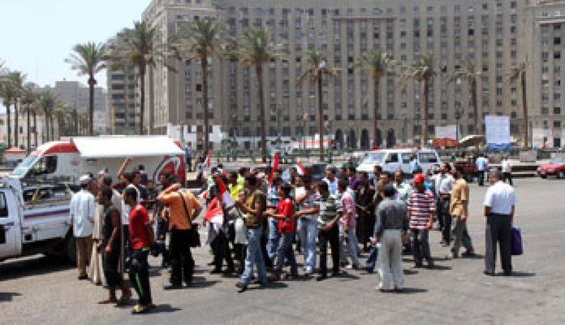 مسيرة لأهالى الشهداء من التجمع الأول للتحرير للتنديد بالحكم