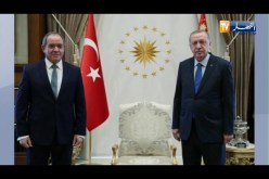 “الرئيس التركي “طيب رجب أردوغان” يستقبل وزيرالشؤون الخارجية “صبري بوقدوم