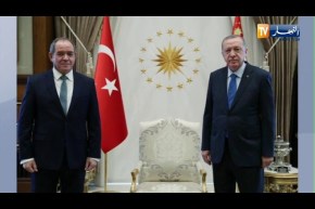 “الرئيس التركي “طيب رجب أردوغان” يستقبل وزيرالشؤون الخارجية “صبري بوقدوم