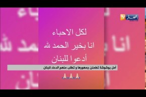 أمل بوشوشة تطمئن جمهورها وتطلب منهم الدعاء للبنان
