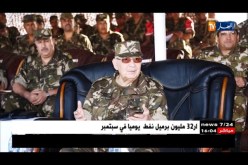 الفريق “القايد صالح” يشرف على تنفيذ المرحلة الثانية من تمرين “عاصفة النار “