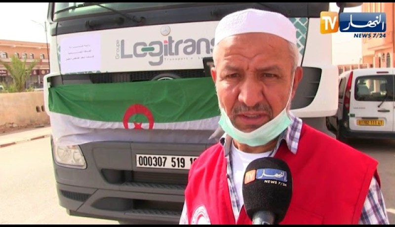 غرداية: التجار يرسلون قافلة مساعدات إنسانية لغزة تضامنا مع الشعب الفلسطيني