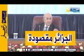 رئيس الجمهورية: كلنا نعلم أن الجزائر مقصودة وكلنا نعلم ما خطط ومايخطط لِمس استقرار البلاد