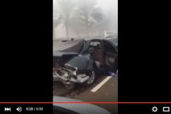 بالفيديو حادث غير مسبوق لتصادم 69 سيارة و17 مصابا في أبو ظبي