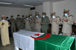 تشييع جثمان الفقيد اللواء مفتاح صواب بمقبرة العيون بالطارف