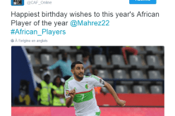 الكاف تهنئ نجم الخضر رياض محرز بمناسبة عيد ميلاده