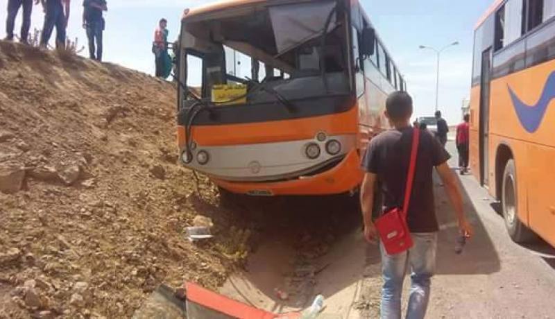 جرحى اثر اصطدام حافلتين لنقل الطلبة بسطيف